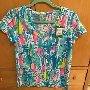 Lilly Pulitzer v-neck t-shirt.